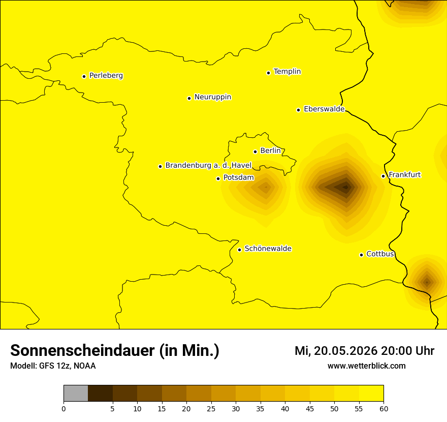 Modellkarte GFS – sunsd – bb
