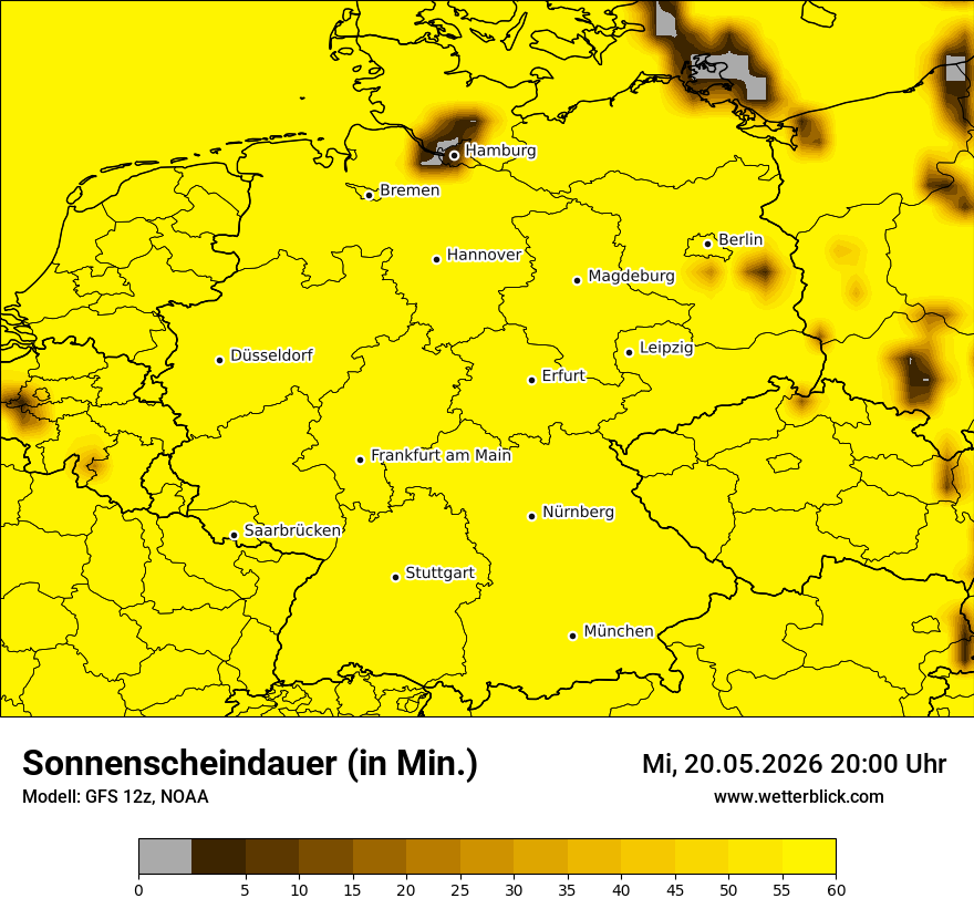 Modellkarte GFS – sunsd – deutschland