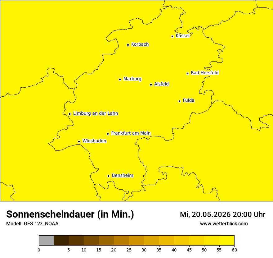 Modellkarte GFS – sunsd – he