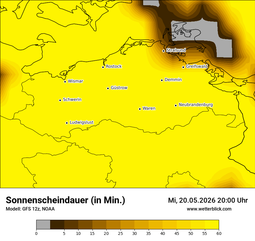 Modellkarte GFS – sunsd – mv