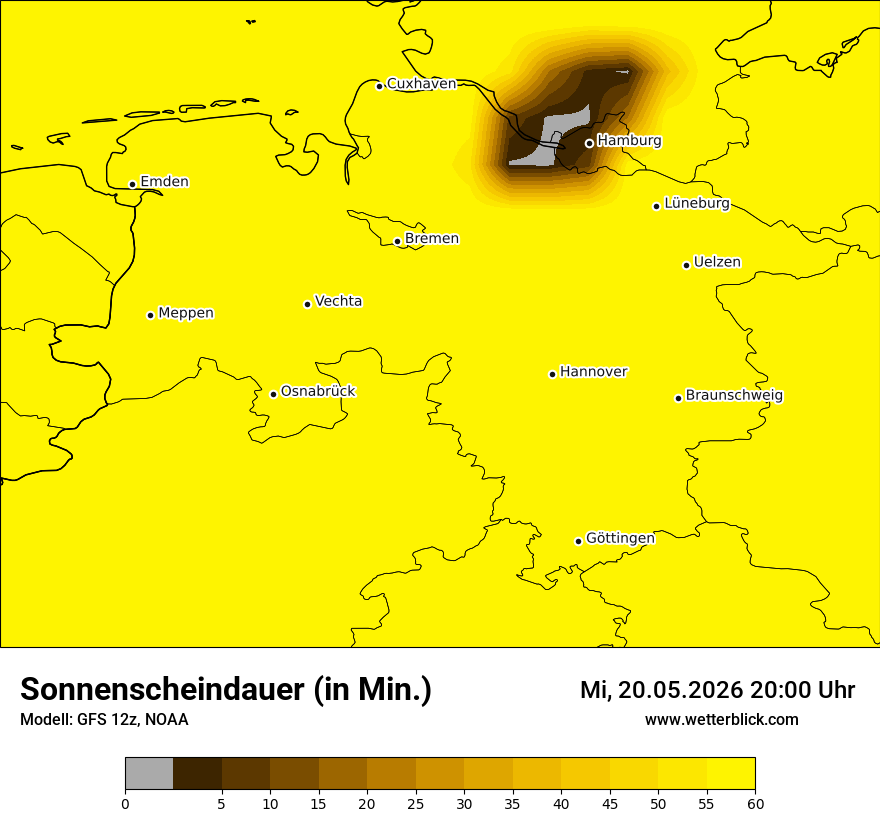 Modellkarte GFS – sunsd – ni