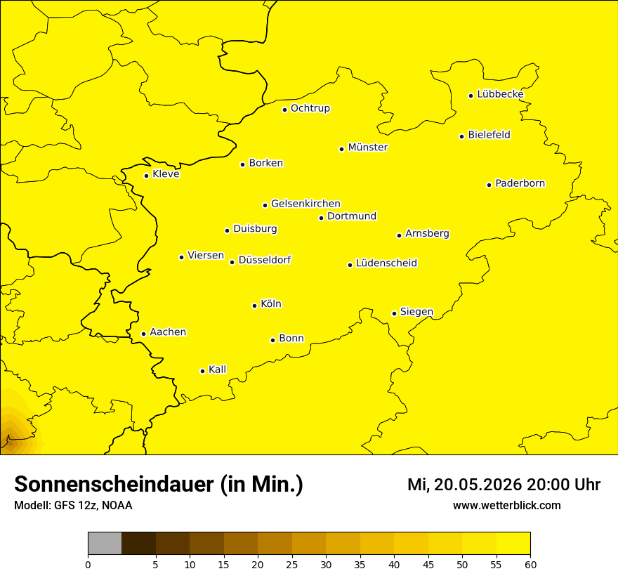 Modellkarte GFS – sunsd – nrw
