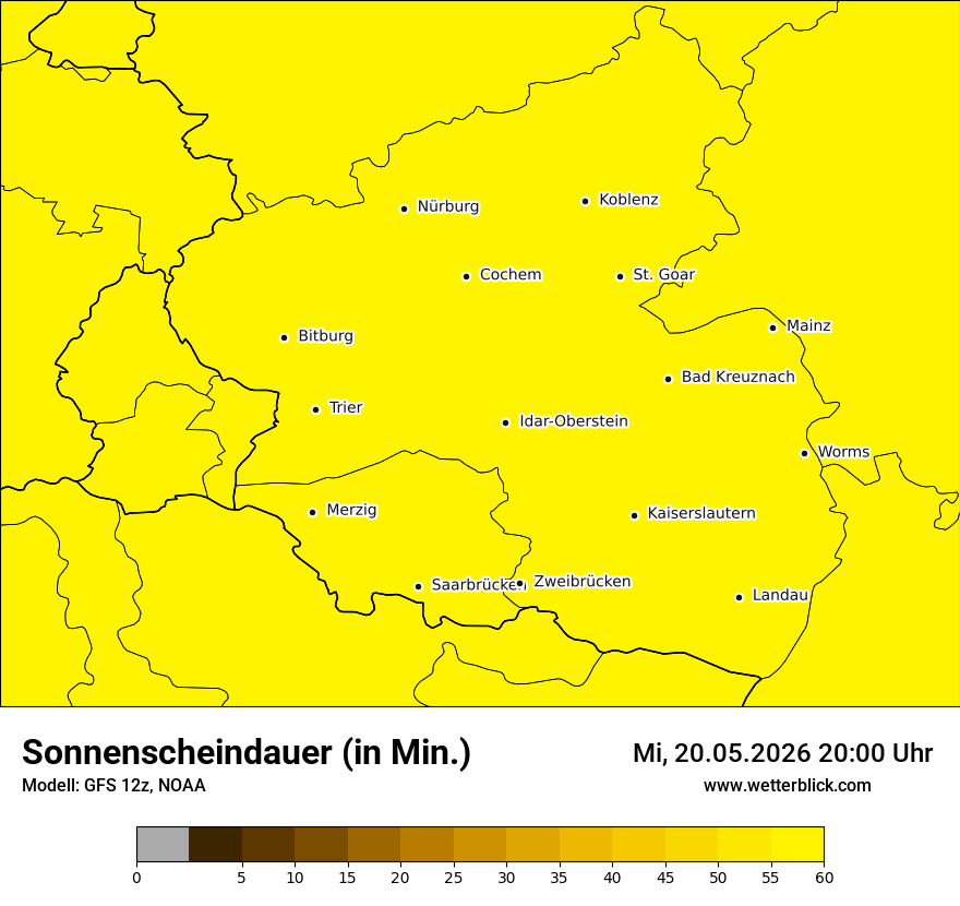 Modellkarte GFS – sunsd – rp