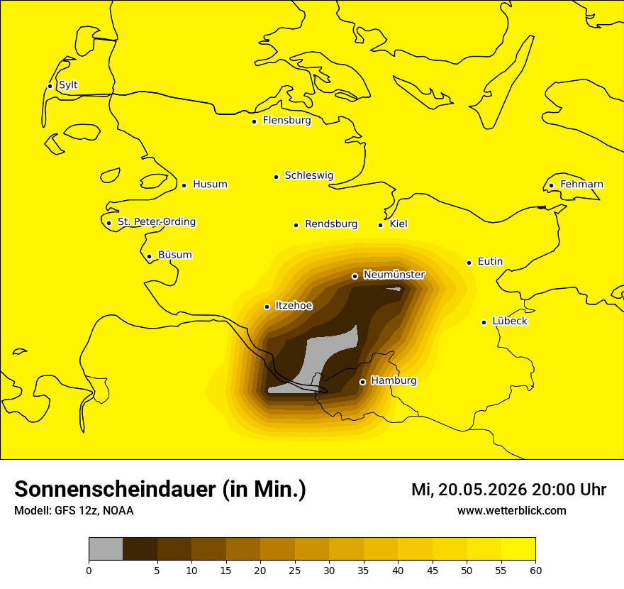 Modellkarte GFS – sunsd – sh