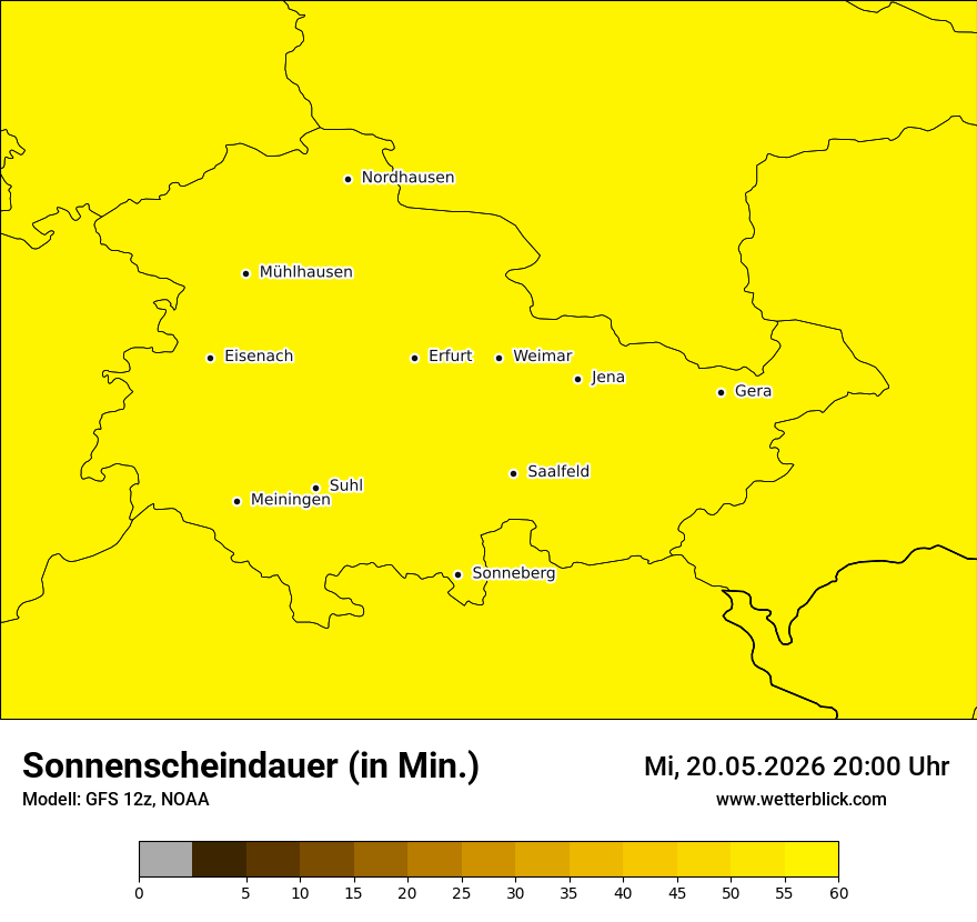 Modellkarte GFS – sunsd – th