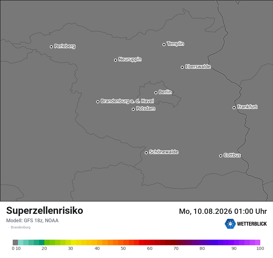 Modellkarte GFS – superzellenrisiko – bb