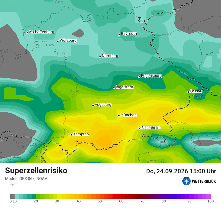 Modellkarte GFS – superzellenrisiko – by