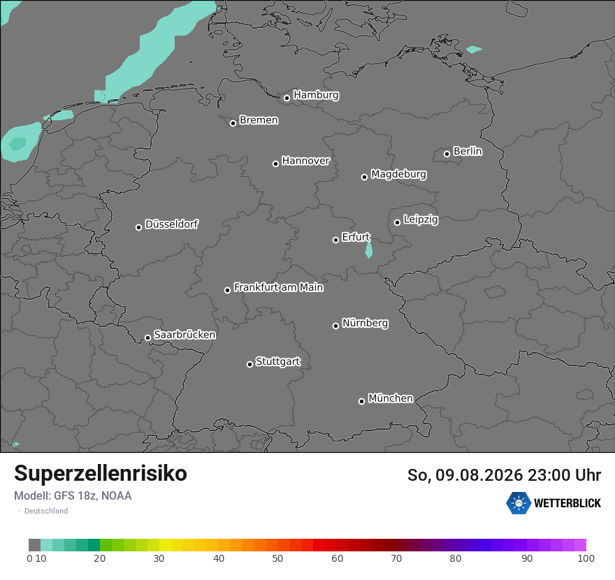 Modellkarte GFS – superzellenrisiko – deutschland