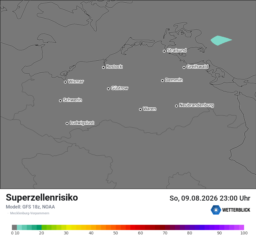 Modellkarte GFS – superzellenrisiko – mv