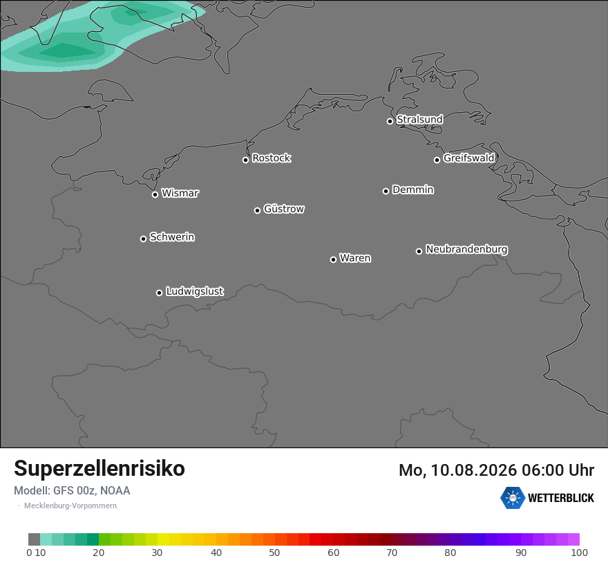 Modellkarte GFS – superzellenrisiko – mv