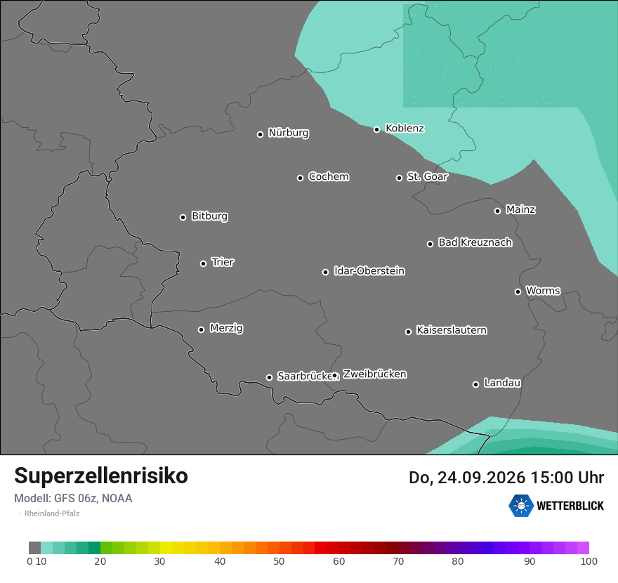 Modellkarte GFS – superzellenrisiko – rp