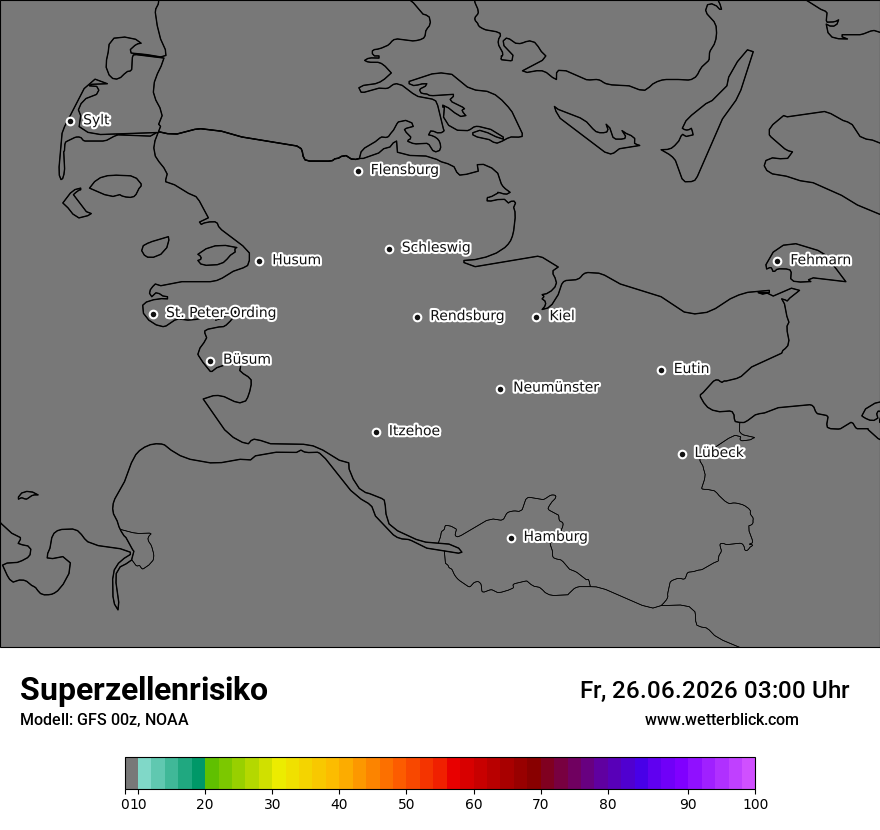 Modellkarte GFS – superzellenrisiko – sh
