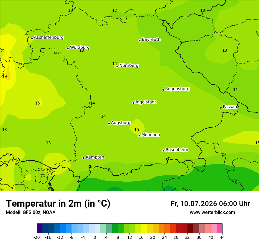Modellkarte GFS – t2m – by