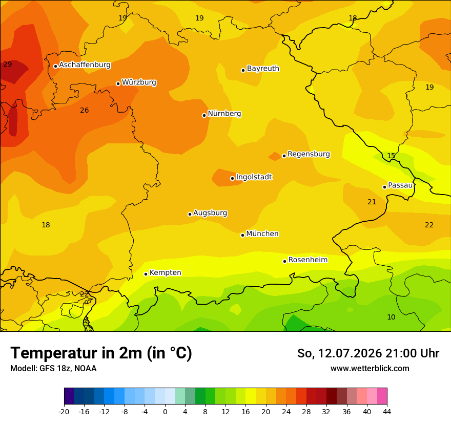 Modellkarte GFS – t2m – by