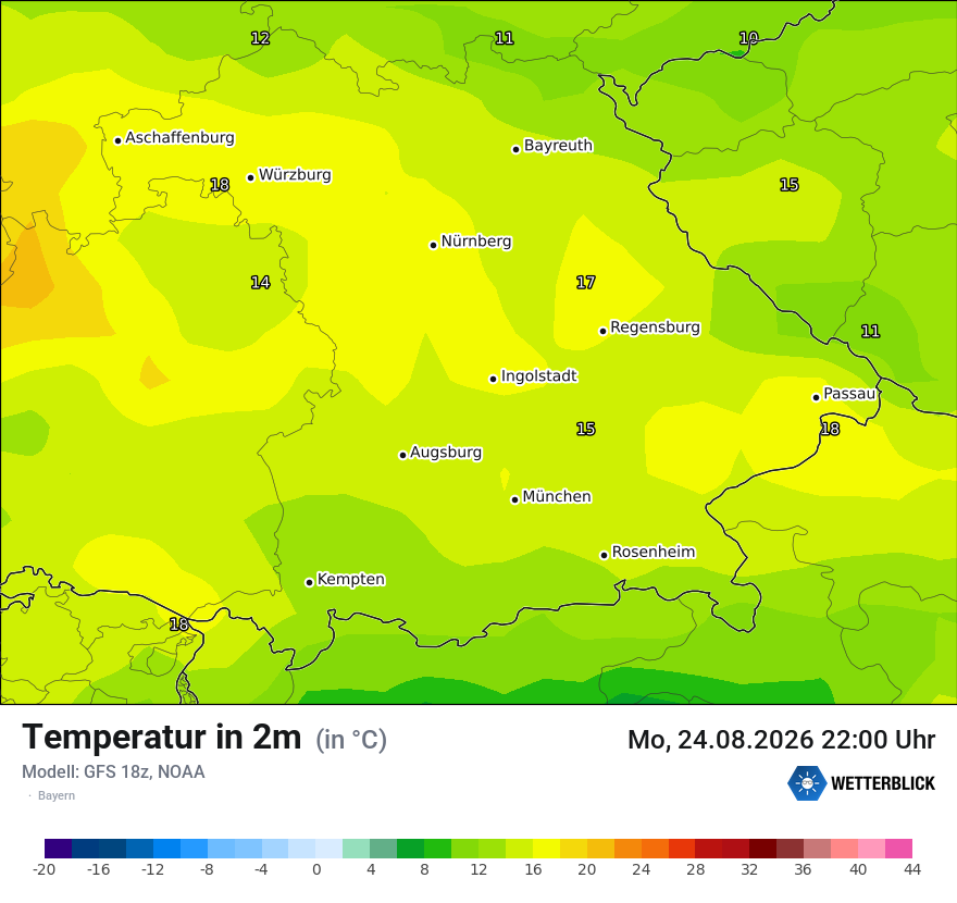 Modellkarte GFS – t2m – by