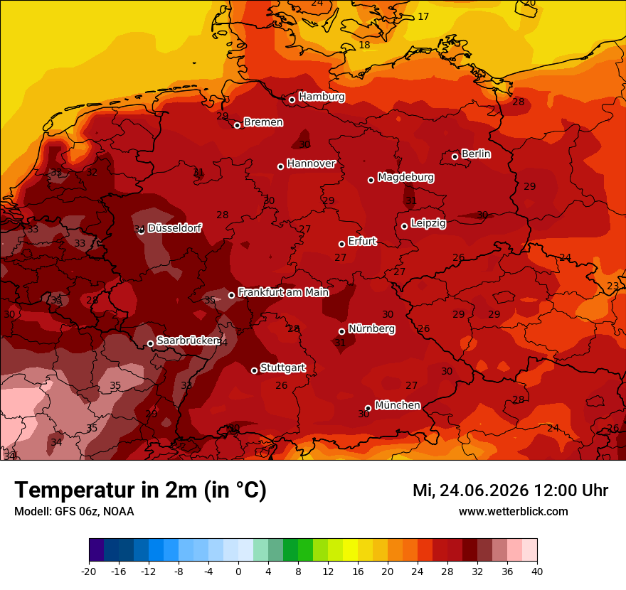 Modellkarte GFS – t2m – deutschland