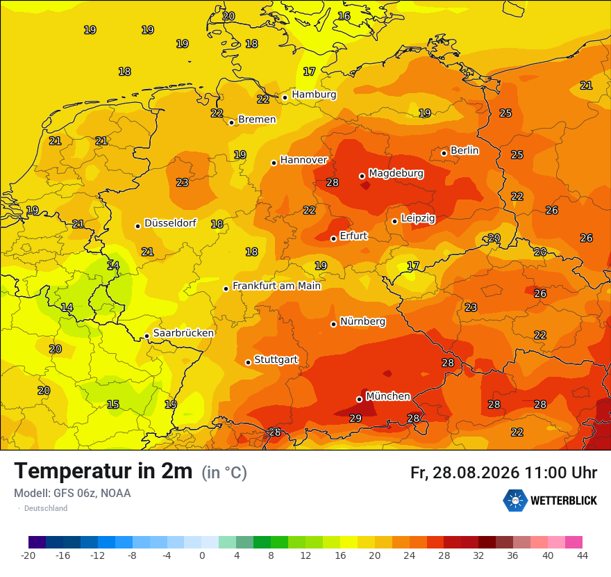 Modellkarte GFS – t2m – deutschland