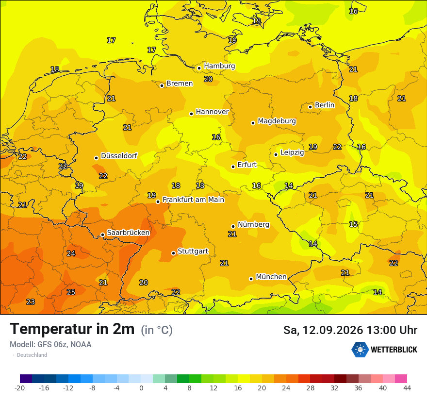 Modellkarte GFS – t2m – deutschland