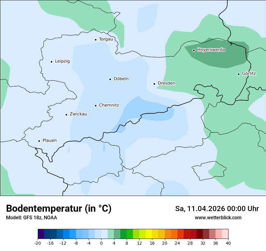 Modellkarte GFS – t_g – sn