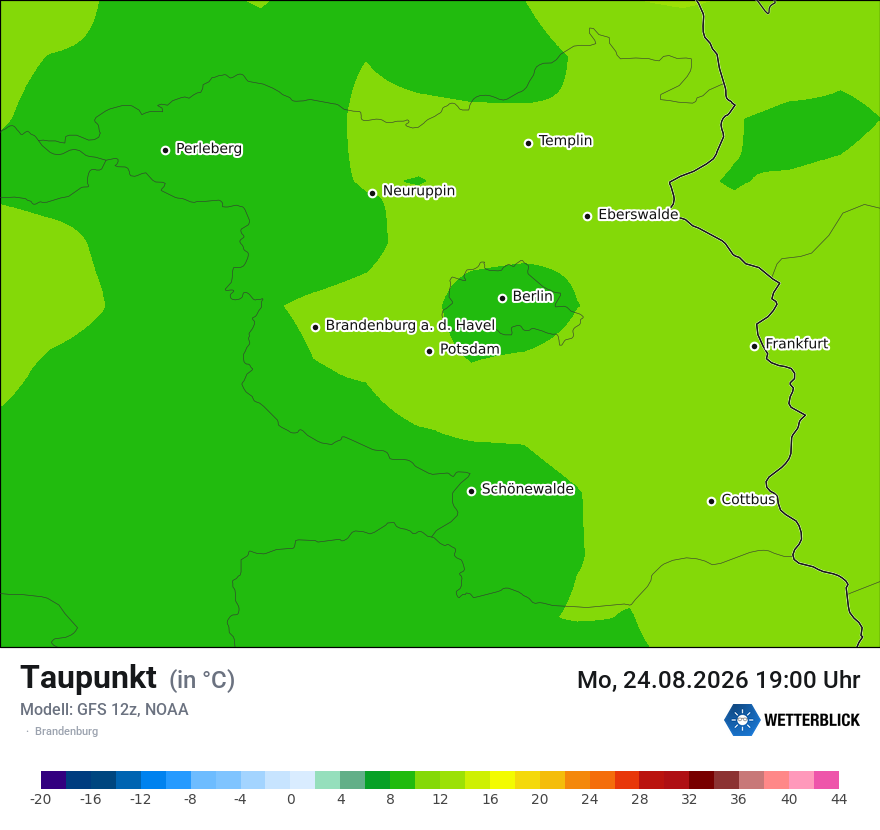 Modellkarte GFS – td – bb