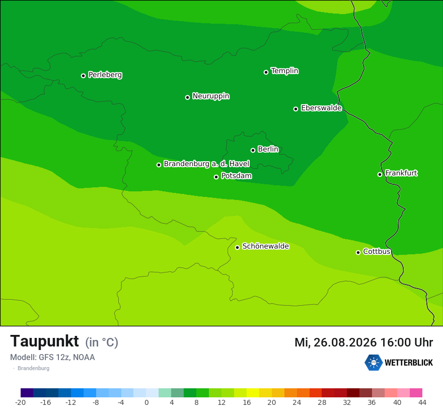 Modellkarte GFS – td – bb