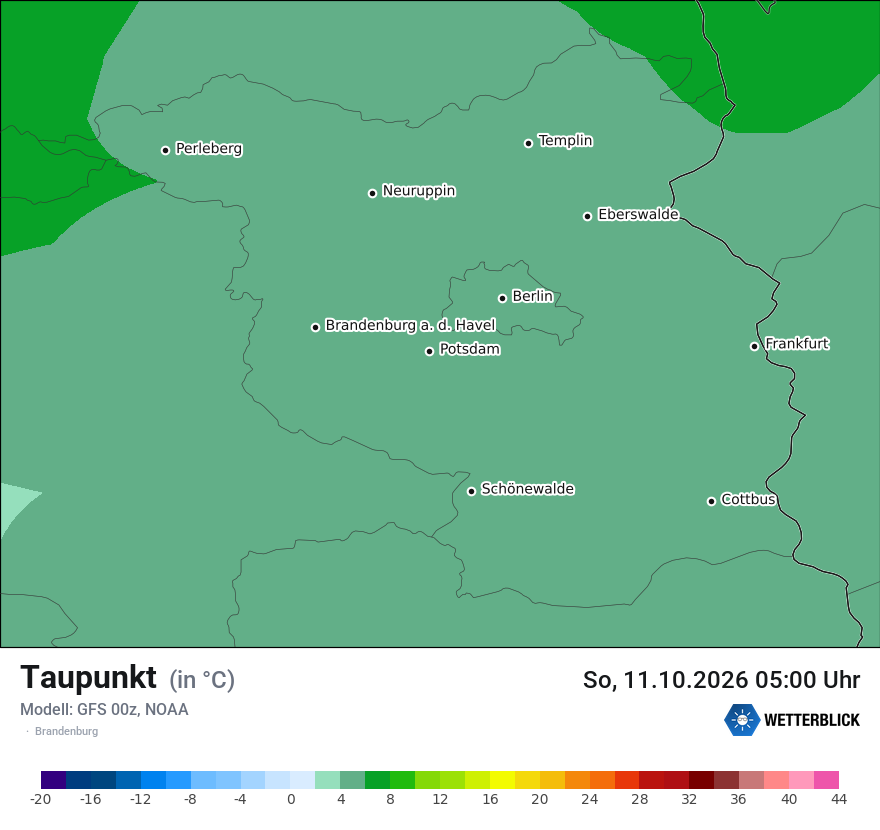 Modellkarte GFS – td – bb