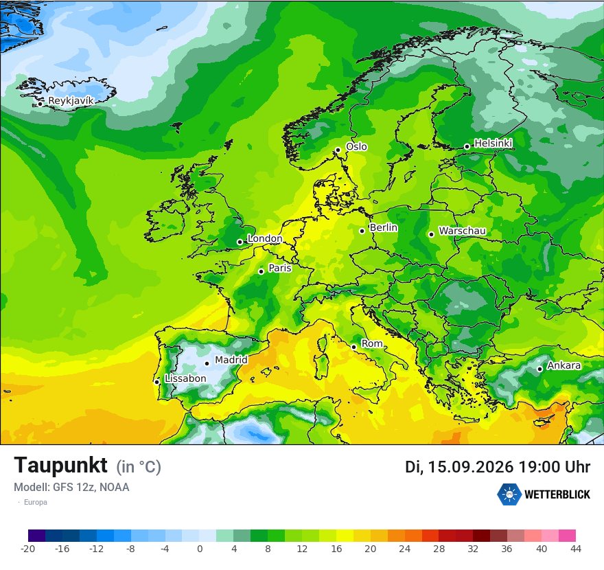 Modellkarte GFS – td – europa