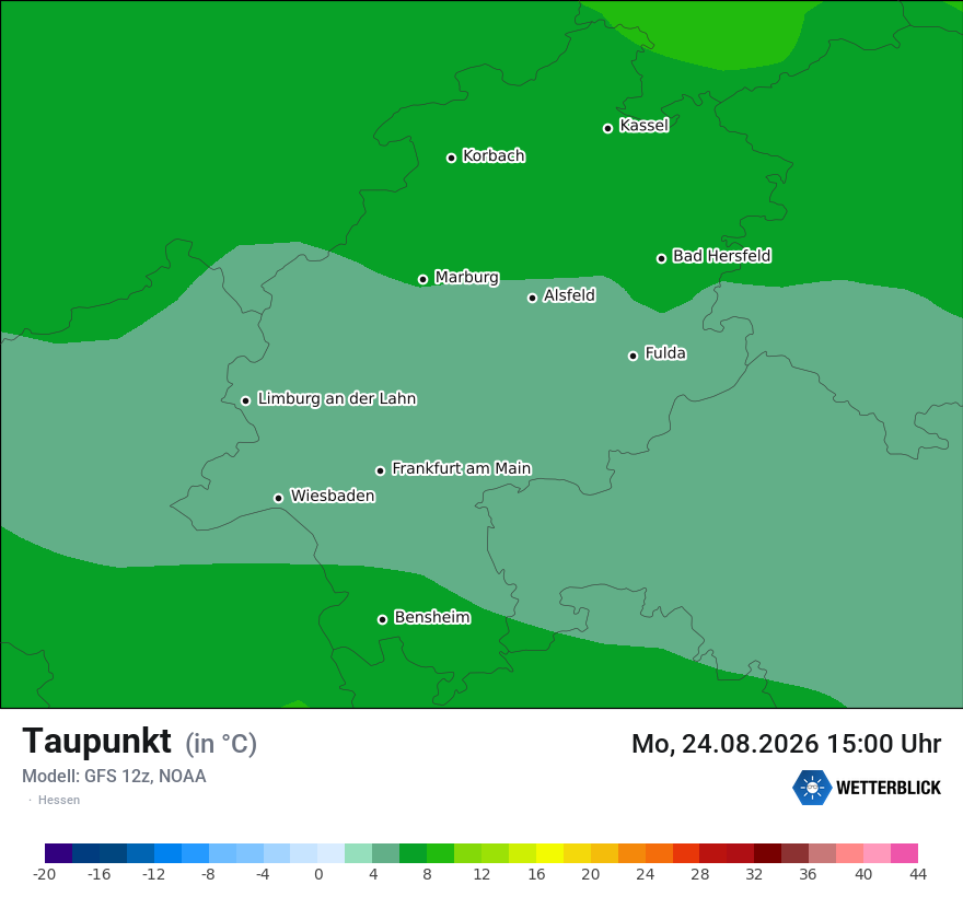 Modellkarte GFS – td – he