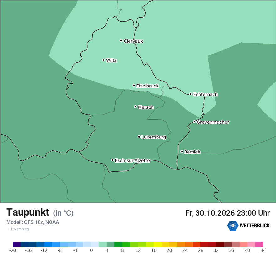Modellkarte GFS – td – luxemburg