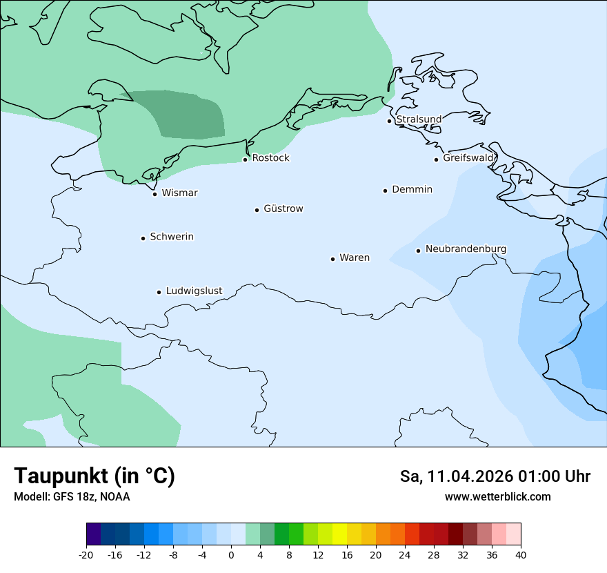Modellkarte GFS – td – mv
