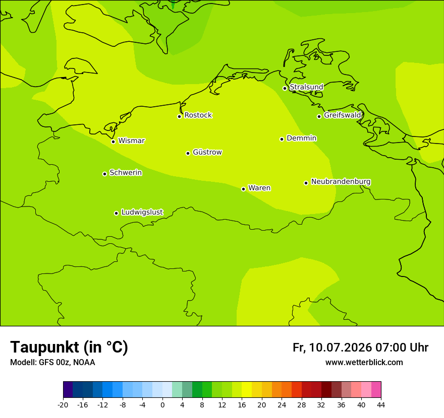 Modellkarte GFS – td – mv