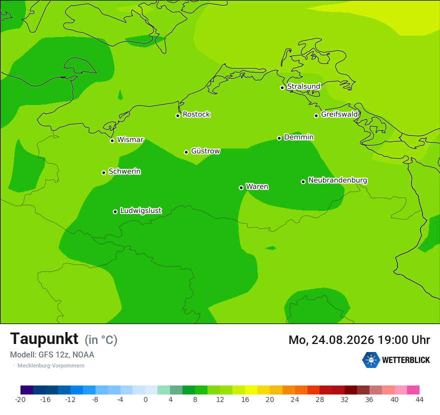 Modellkarte GFS – td – mv