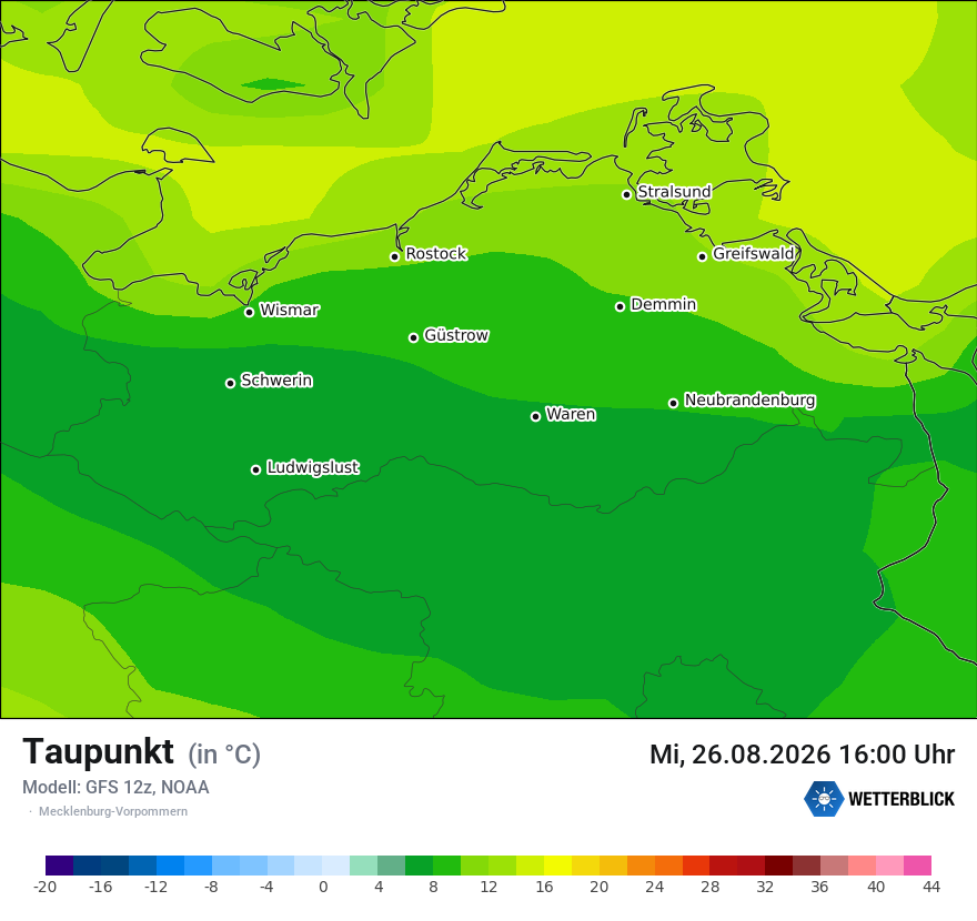 Modellkarte GFS – td – mv