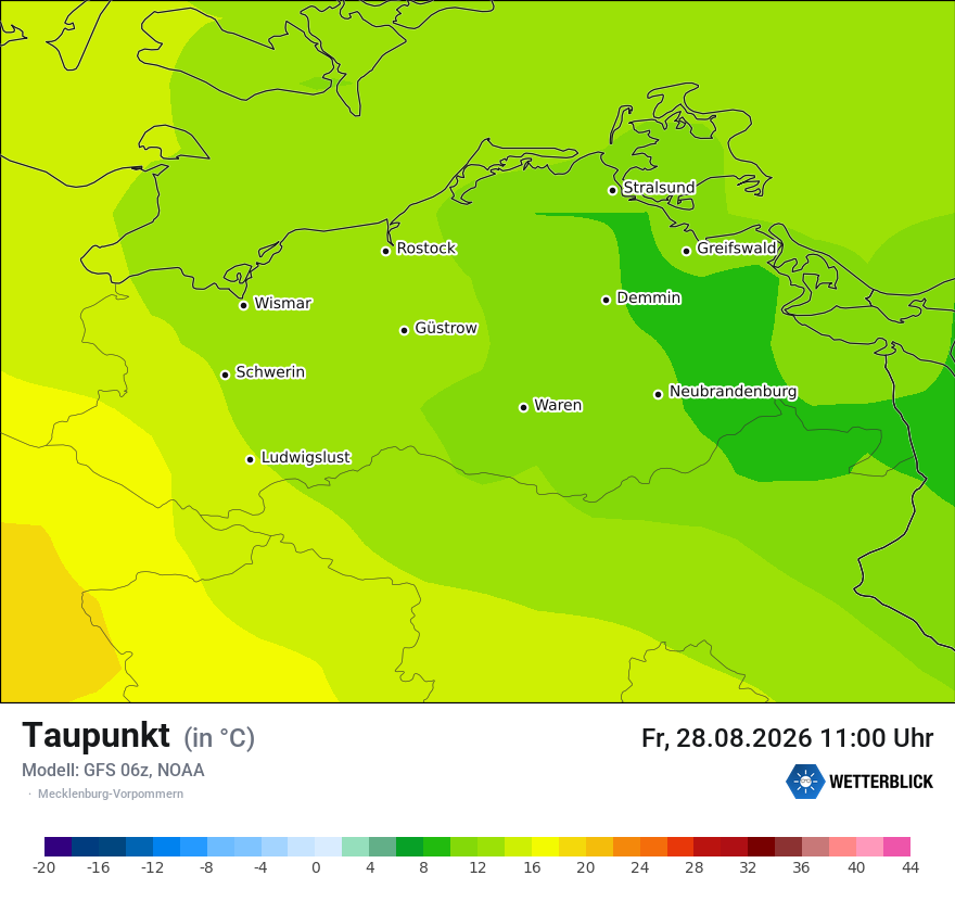 Modellkarte GFS – td – mv