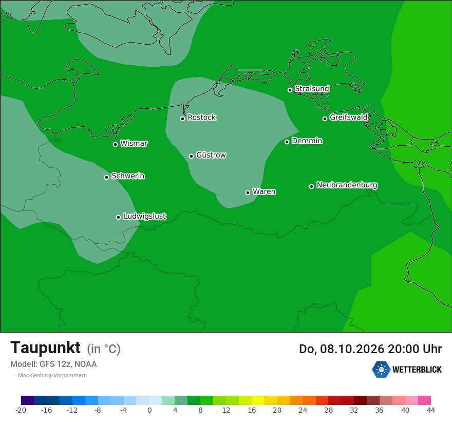 Modellkarte GFS – td – mv