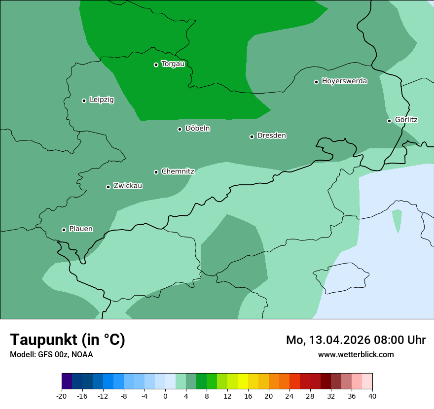 Modellkarte GFS – td – sn