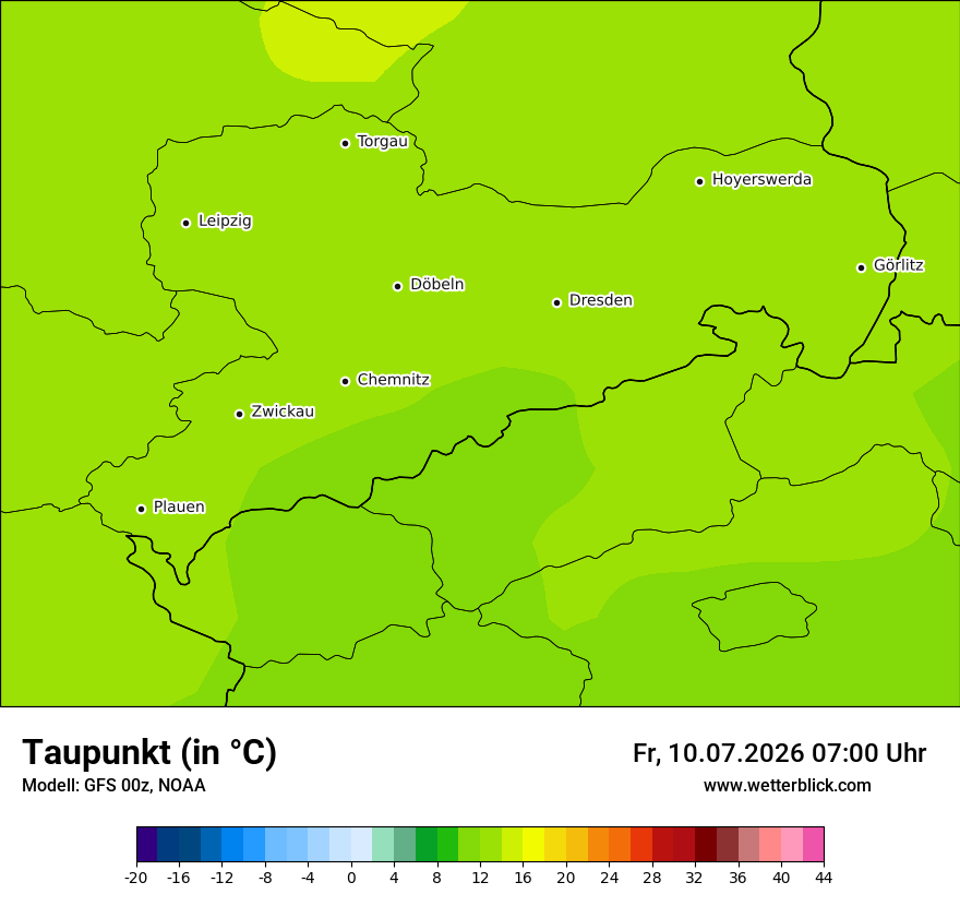Modellkarte GFS – td – sn