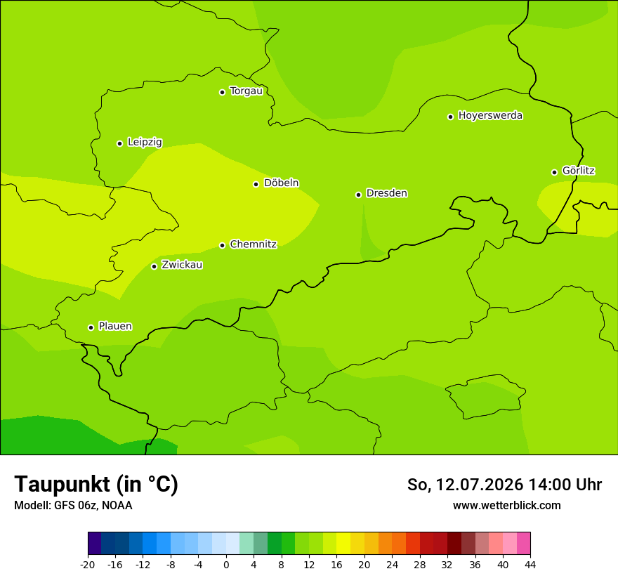 Modellkarte GFS – td – sn