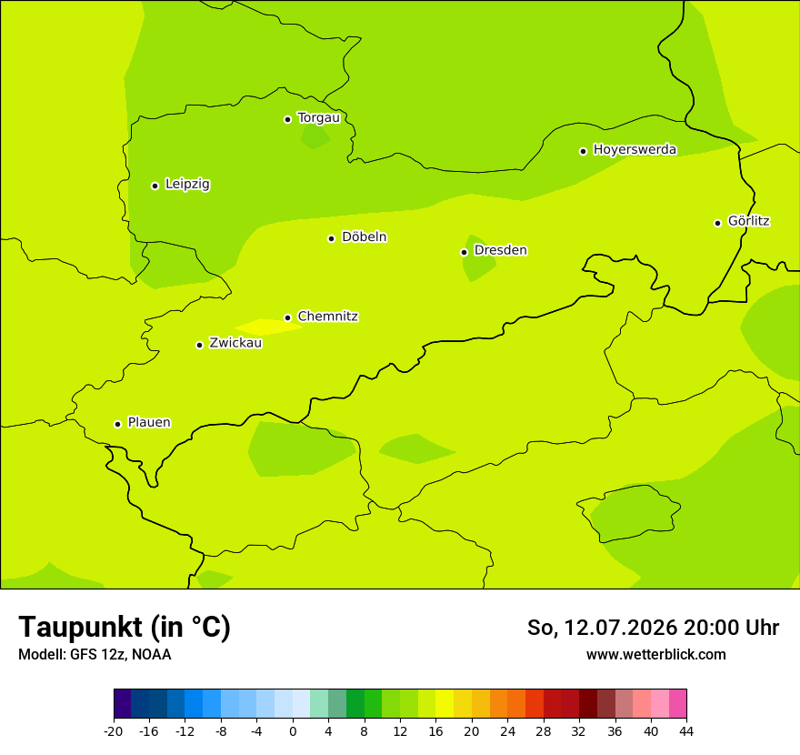 Modellkarte GFS – td – sn
