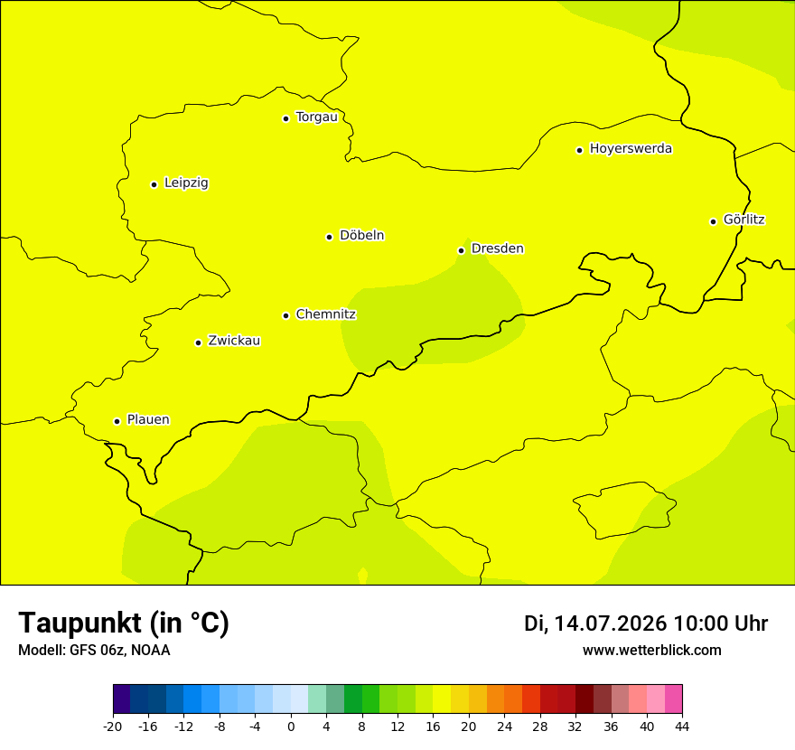 Modellkarte GFS – td – sn