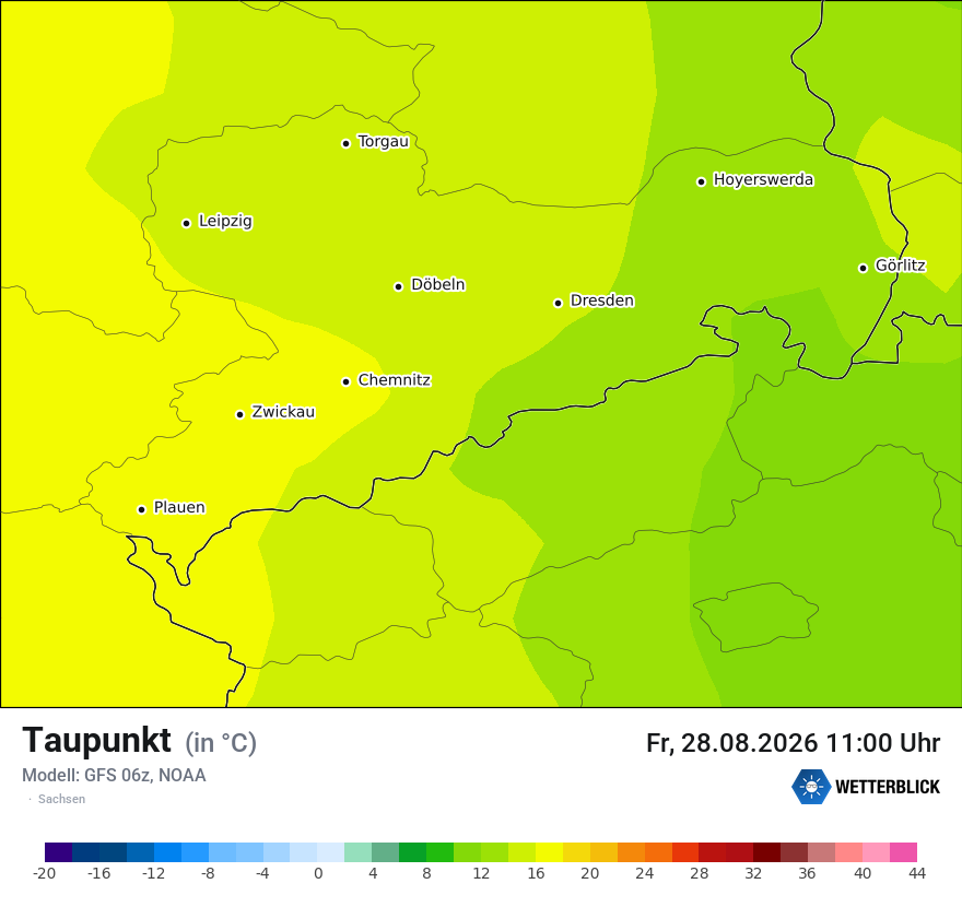 Modellkarte GFS – td – sn