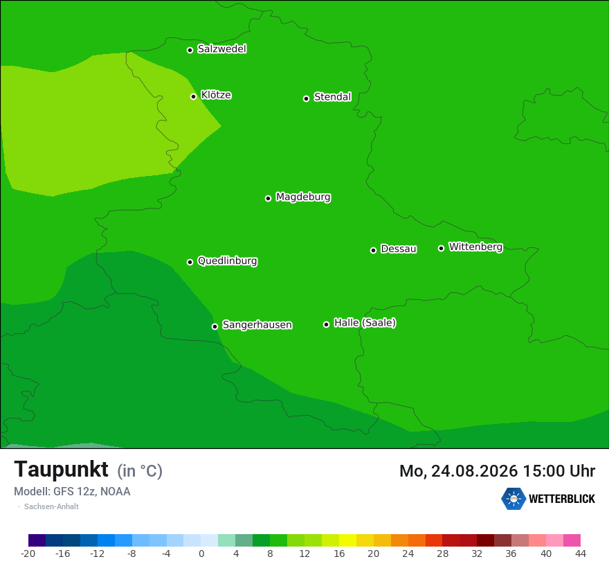 Modellkarte GFS – td – st