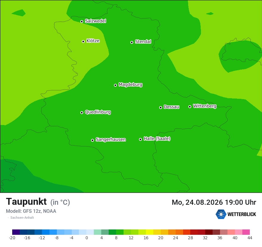 Modellkarte GFS – td – st
