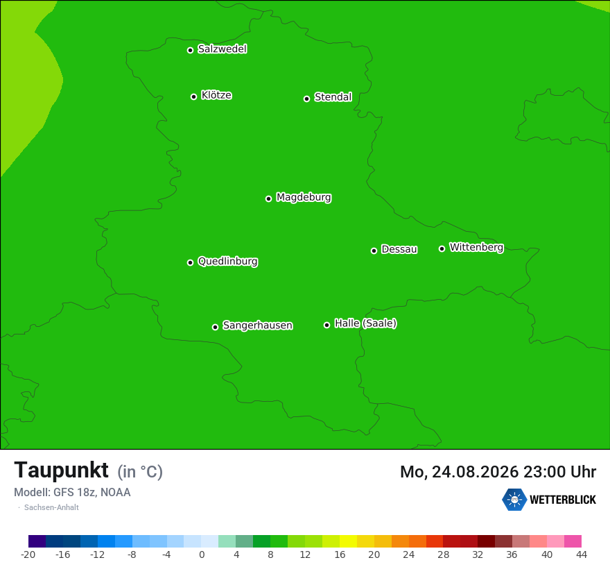 Modellkarte GFS – td – st