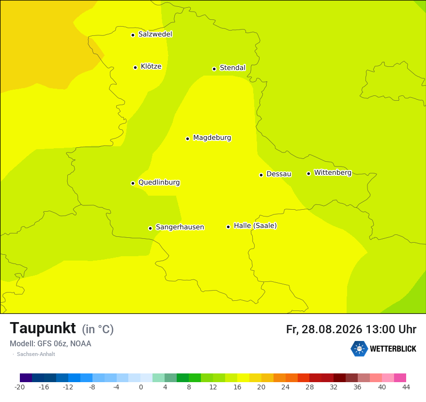 Modellkarte GFS – td – st