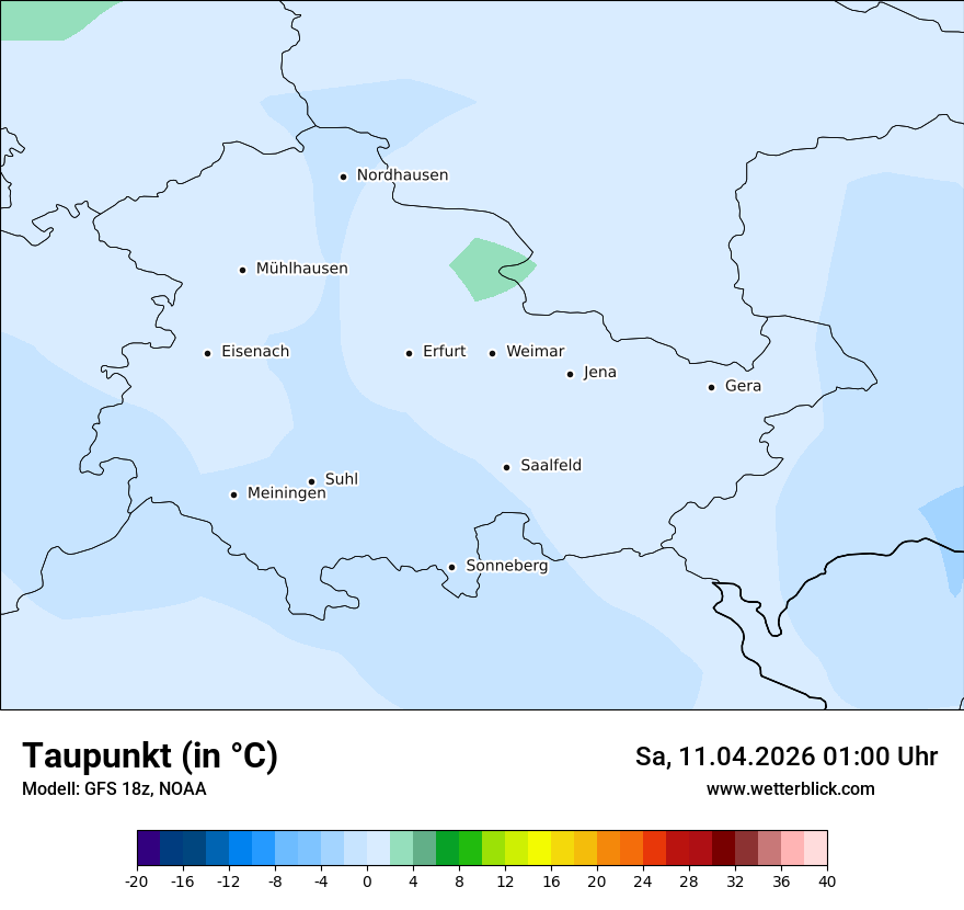 Modellkarte GFS – td – th