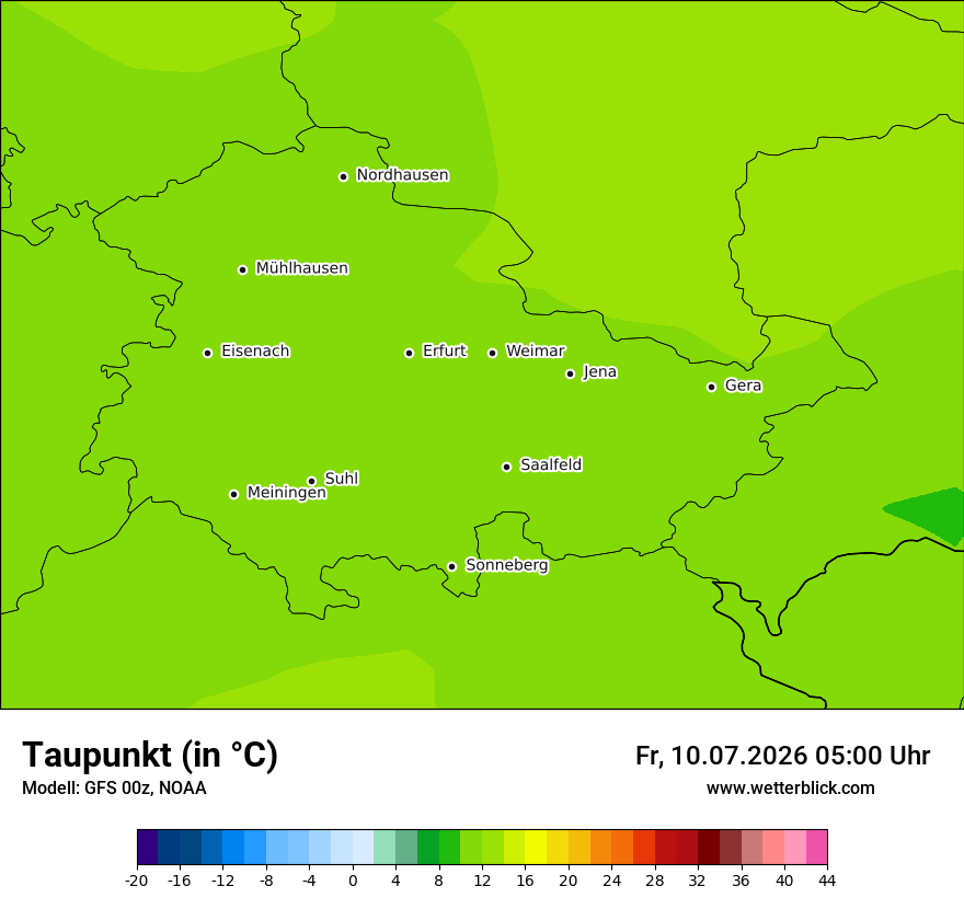 Modellkarte GFS – td – th