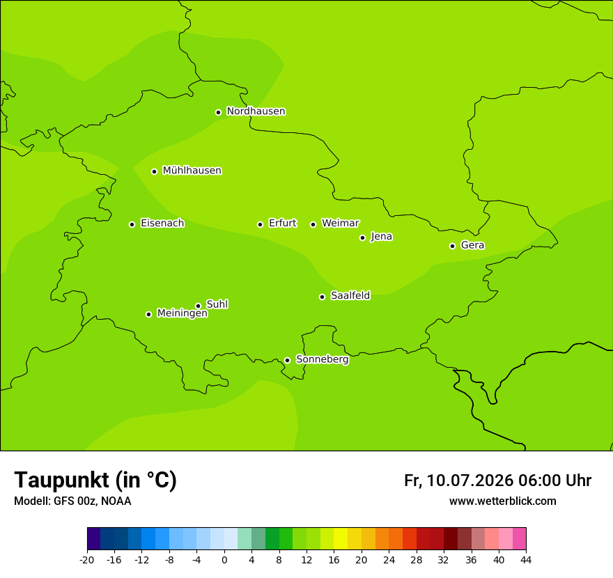 Modellkarte GFS – td – th