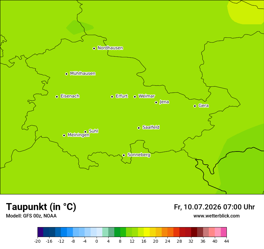 Modellkarte GFS – td – th