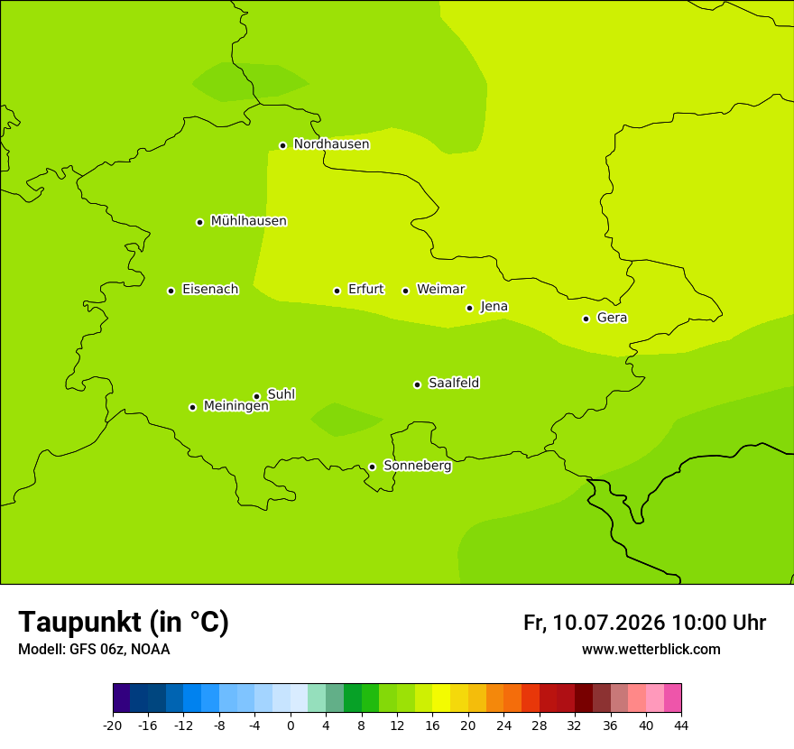 Modellkarte GFS – td – th